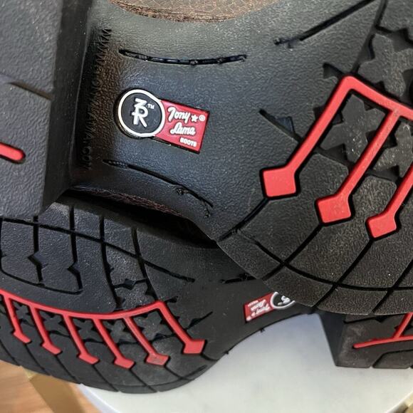 Tony Lama Pitstop Stockman Western Boot Mens 10 EXTRA WIDE Leather Ranch NEW - Picture 10 of 11